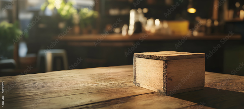 Empty wooden table top with a blurred background of a rustic cafe interior Empty wooden table top with a blurred background of a rustic cafe interior