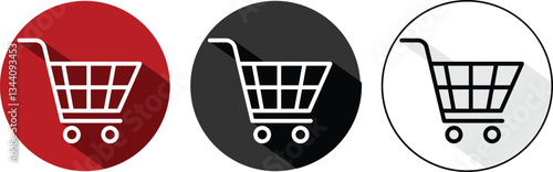 Shopping cart icon set. Shopping basket icons collection. vector eps10