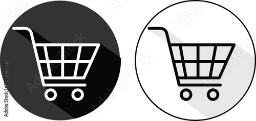 Shopping cart icon set. Shopping basket icons collection. vector eps10