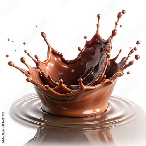 chocolate splash isolated on transparent background