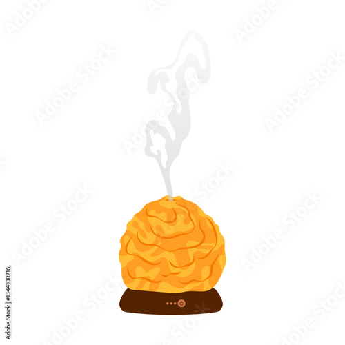Salt lamp. Electric aroma diffuser. Relax time, aromatherapy. Air diffuser. Device for humidifying. Purifier microclimate. 