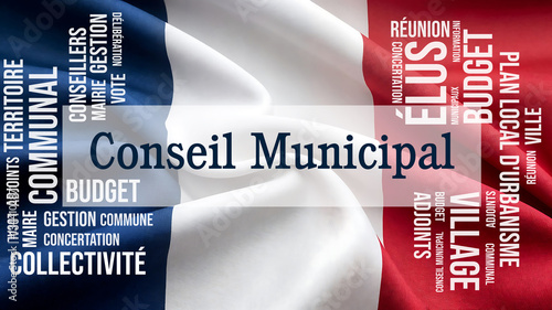 Fotografie Conseil municipal, nuage de mots