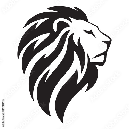 Wallpaper Mural Majestic Lion Head Silhouette Logo - Tribal and Modern Black Vector Design Torontodigital.ca