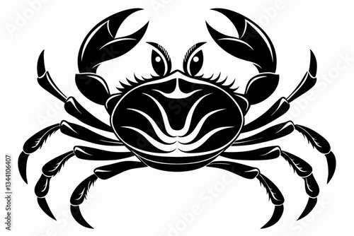 Wallpaper Mural crab line art silhouette vector illustration Torontodigital.ca