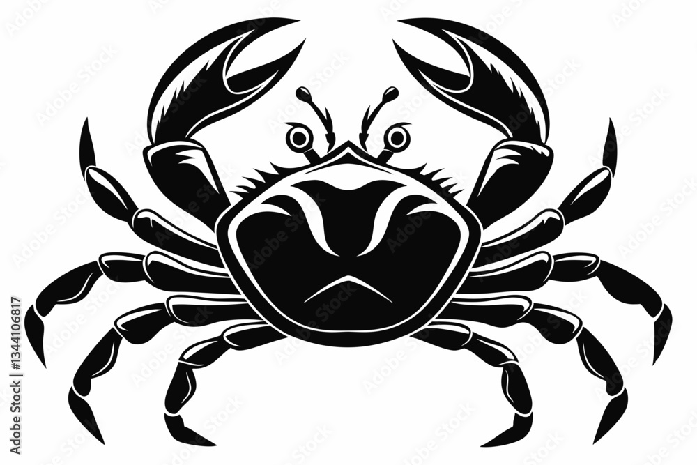 Fototapeta premium crab line art silhouette vector illustration