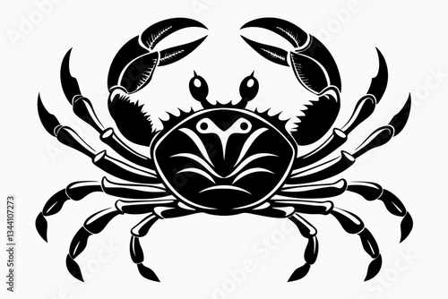 Wallpaper Mural crab line art silhouette vector illustration Torontodigital.ca