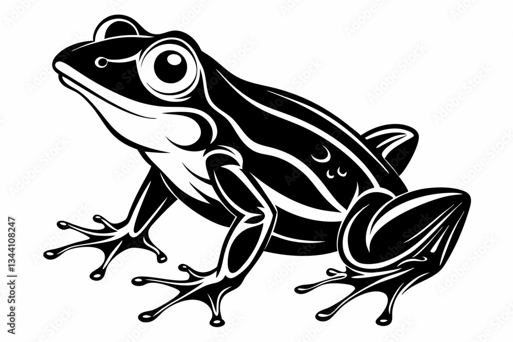 Fototapeta premium frog line art silhouette vector illustration