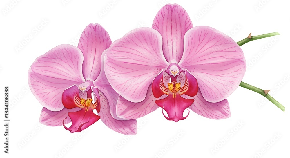 Pink Orchid Bloom AI Generated Pink Orchid Bloom AI Generated