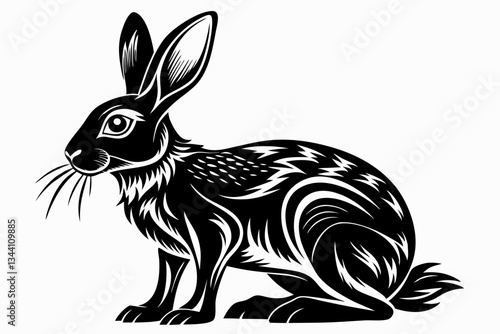 hare silhouette vector illustration