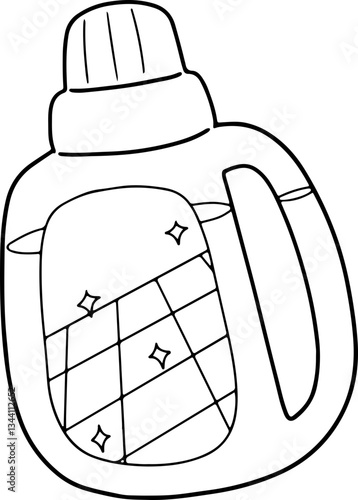 bathroom cleaner hand drawn