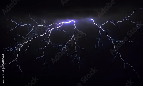 Powerful Nighttime Lightning Storm