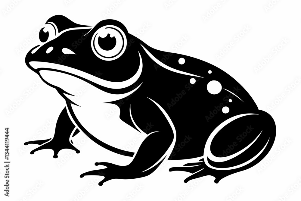 Naklejka premium toad line art silhouette vector illustration