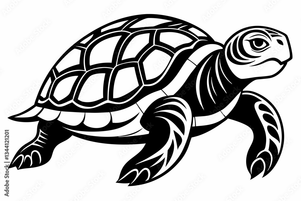 turtle line art silhouette vector illustration turtle line art silhouette vector illustration