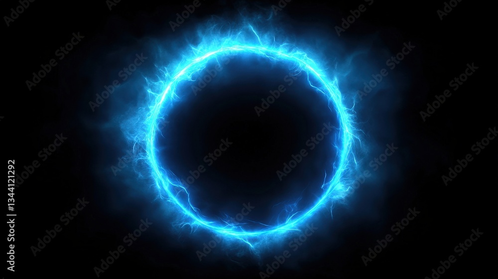 A glowing blue circular design with electric energy, set against a dark background, creating a dynamic and mystical appearance. A glowing blue circular design with electric energy, set against a dark background, creating a dynamic and mystical appearance.