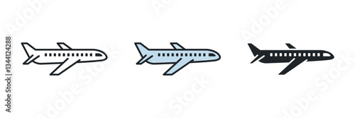 Wallpaper Mural Airplane icon symbol vector illustration isolated on white background Torontodigital.ca