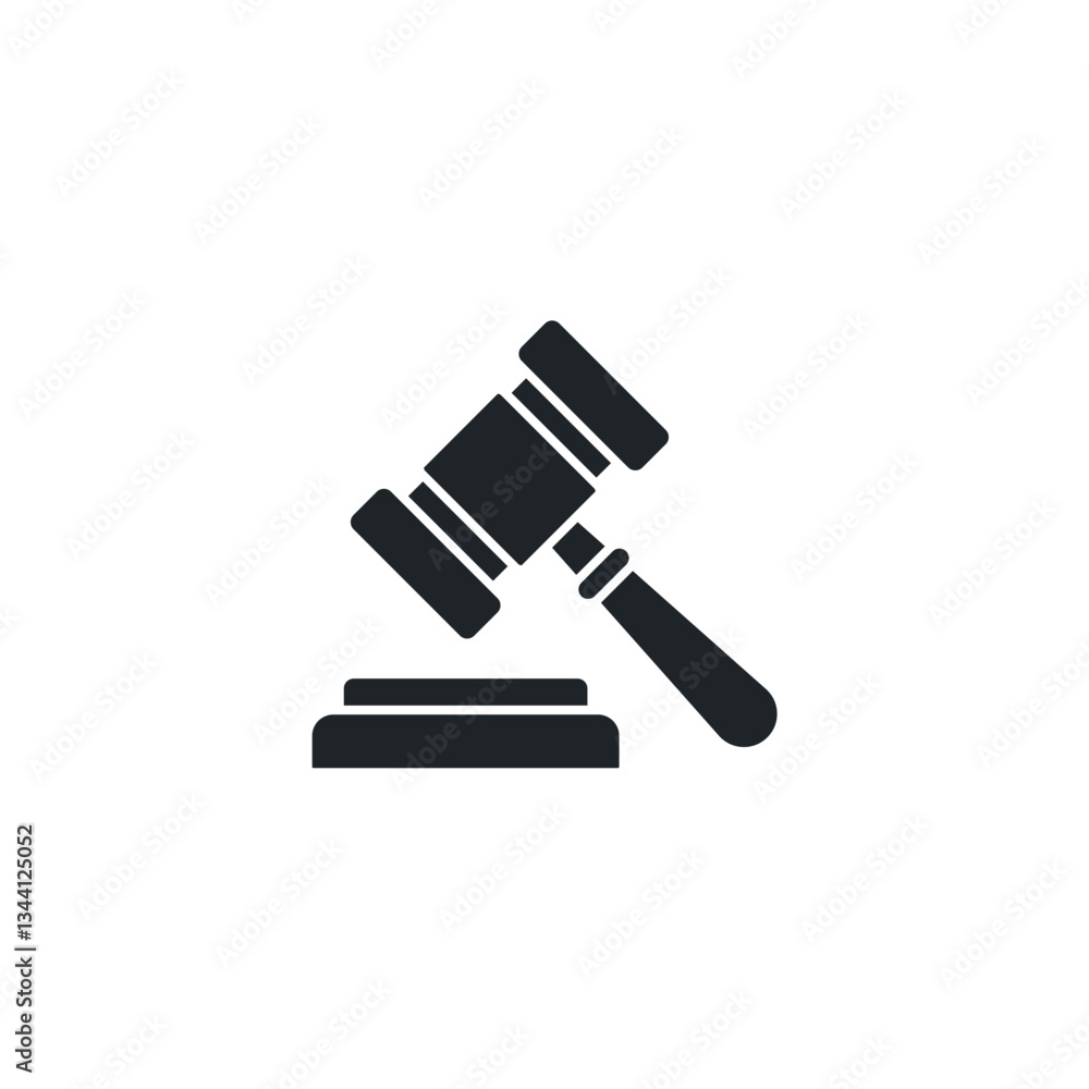 Gavel icon symbol vector illustration isolated on white background Gavel icon symbol vector illustration isolated on white background