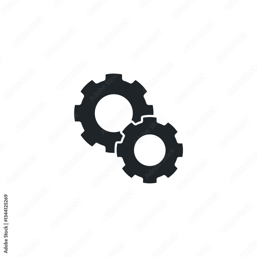 Gear Setting icon symbol vector illustration isolated on white background Gear Setting icon symbol vector illustration isolated on white background