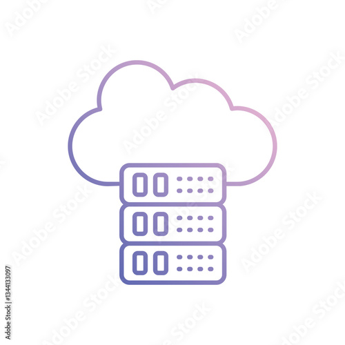 Cloud Server vector icon