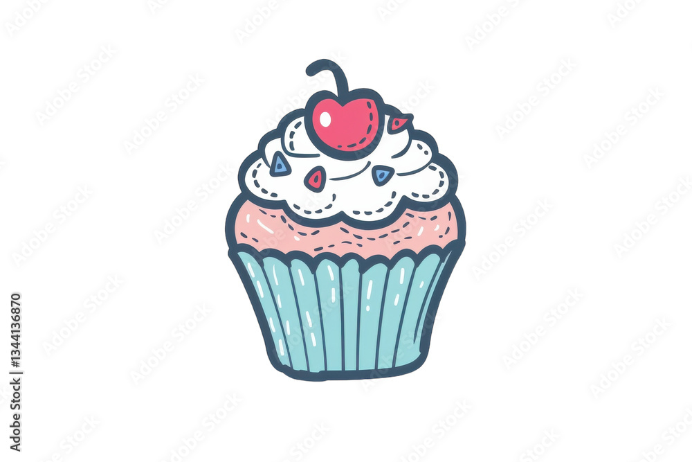 Cupcake Icon Pastry Symbol on a Transparent or White Background Cupcake Icon Pastry Symbol on a Transparent or White Background