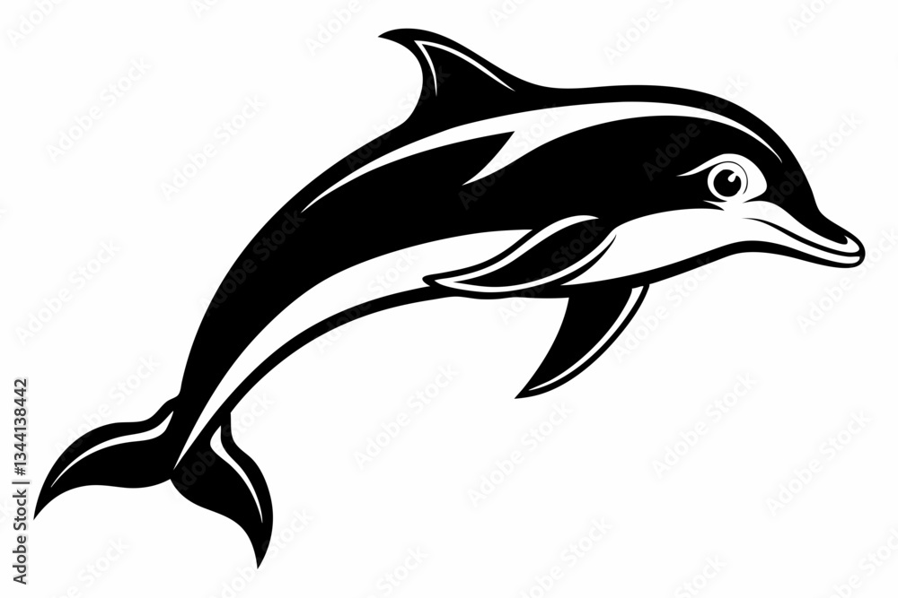 dolphin line art silhouette vector illustration dolphin line art silhouette vector illustration