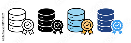 Approved Data  Icon Set Multiple Style Collection