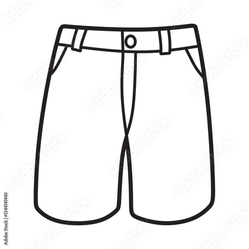 shorts simple black and white vector