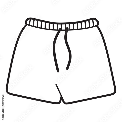 shorts, black and white vector