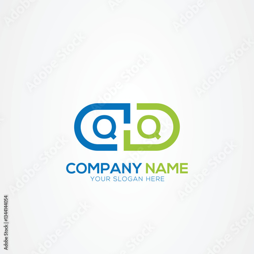 Minimal Monogram Letter QQ Q Medicine Logo Elements