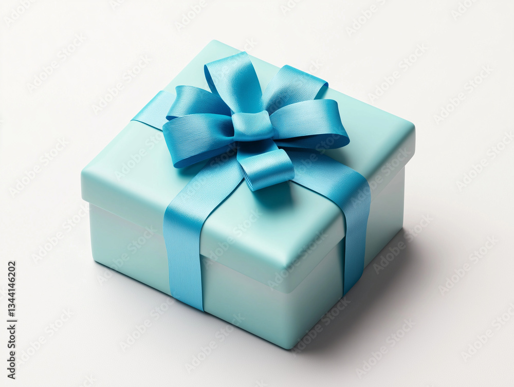 beautiful blue gift box adorned with matching ribbon sits elegantly on white background, perfect for any special occasion. Its vibrant color and neat bow evoke feelings of joy and celebration beautiful blue gift box adorned with matching ribbon sits elegantly on white background, perfect for any special occasion. Its vibrant color and neat bow evoke feelings of joy and celebration