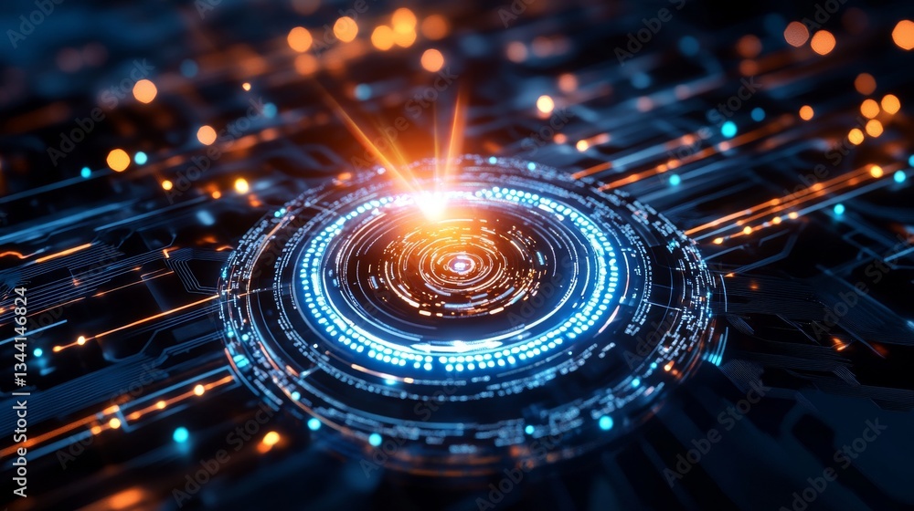 Futuristic Technology Interface Visuals Digital Landscape Graphic Design High-Tech Environment Macro Viewpoint Innovation Concept Futuristic Technology Interface Visuals Digital Landscape Graphic Design High-Tech Environment Macro Viewpoint Innovation Concept