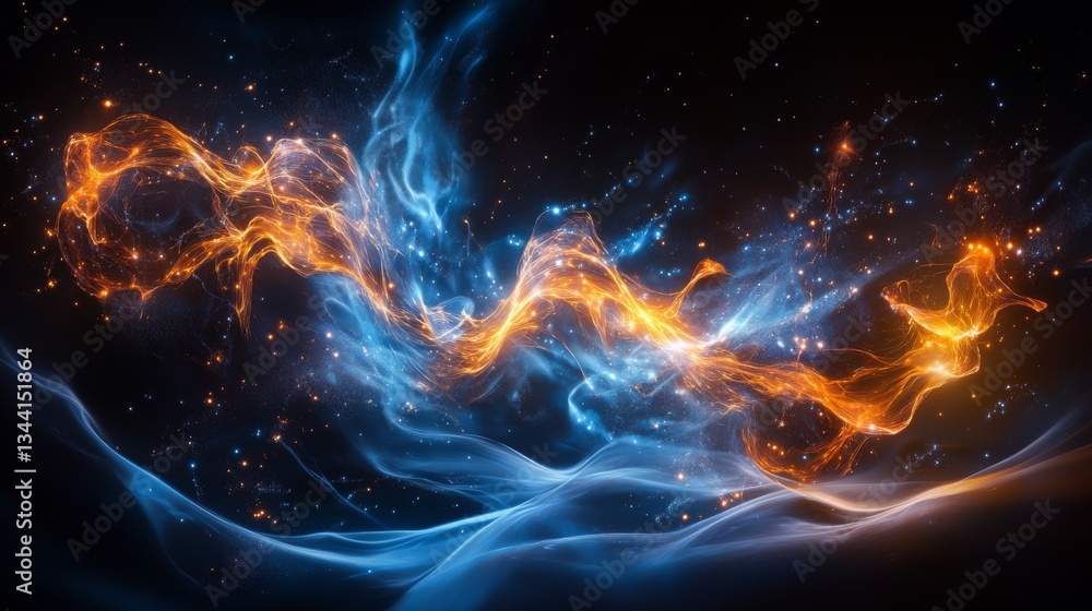 Abstract Cosmic Nebula Glowing Blue and Orange Swirl Space Digital Art Cosmic Environment Vibrant Viewpoint Marvelous Concept Abstract Cosmic Nebula Glowing Blue and Orange Swirl Space Digital Art Cosmic Environment Vibrant Viewpoint Marvelous Concept