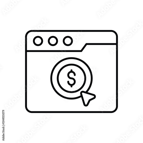 Cost Per Click vector icon
