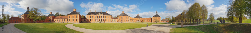 Panoramic view of Castle Bothmer (Germany) in spring Panoramic view of Castle Bothmer (Germany) in spring