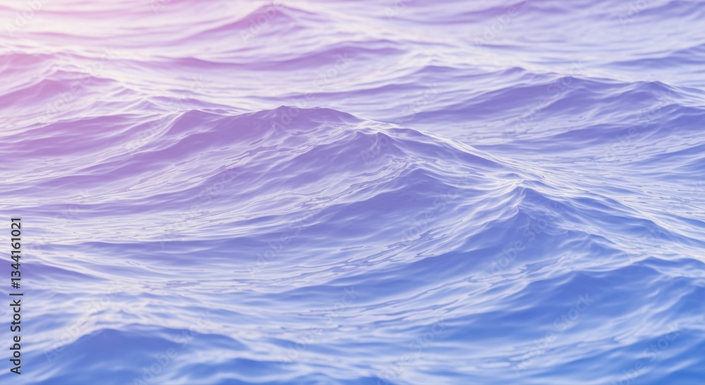 Obraz premium Serene Lavender Ocean Waves Tranquil Water Texture Background