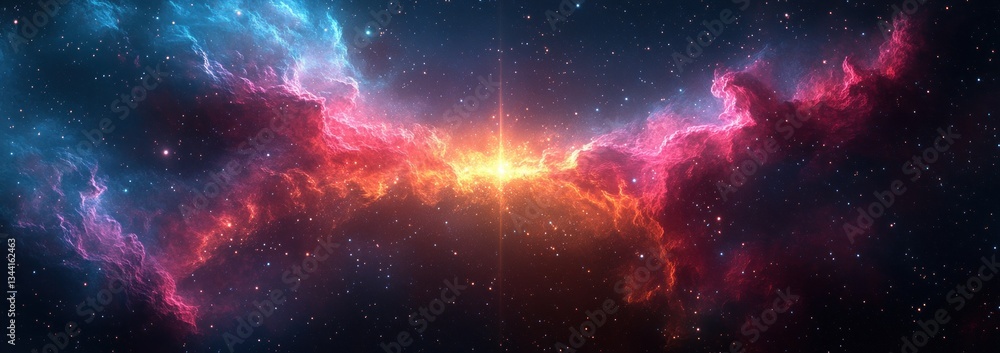 Cosmic Nebula and Star Clusters in Outer Space Cosmic Nebula and Star Clusters in Outer Space