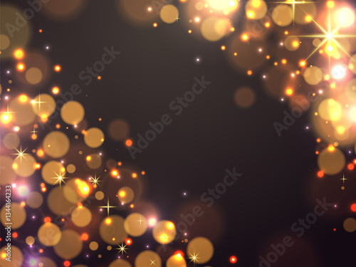 Golden Sparkles Background for Festive Designs