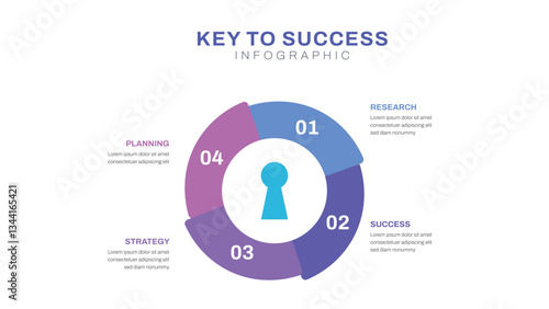 Business Marketing Key to Success Infographic Concept