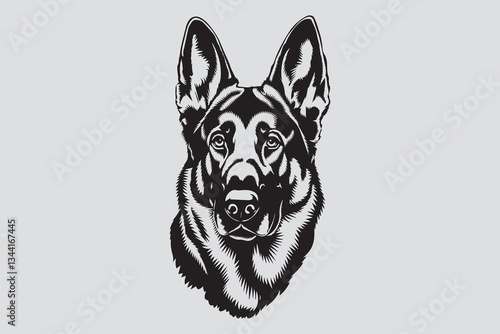 german shepherd dog vector