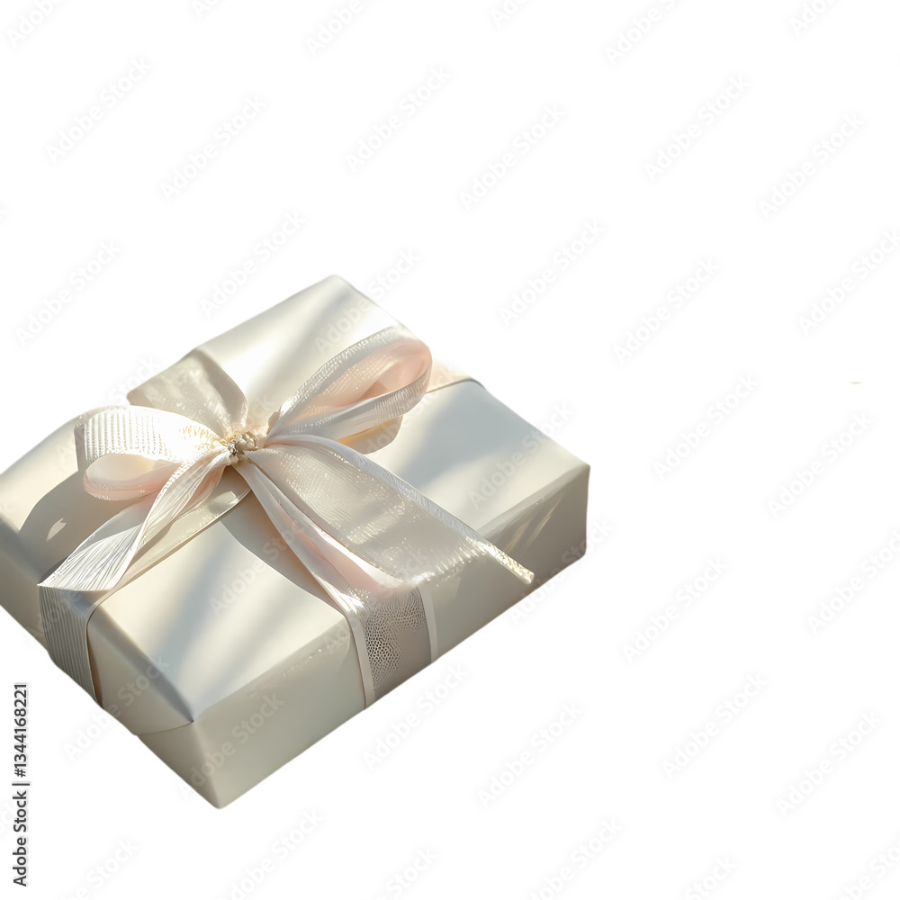 Obraz premium Elegant Gift Box: White Present Image