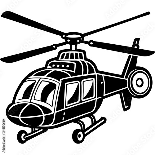 Cartoon Helicopter Vector Design: Fun & Playful Chopper Illustration