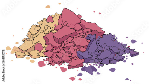 heap of crushed eyeshadows