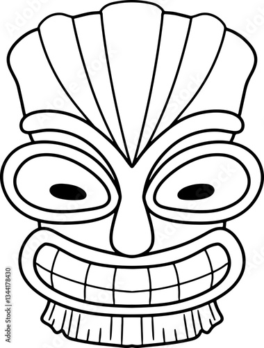 doodle tiki mask