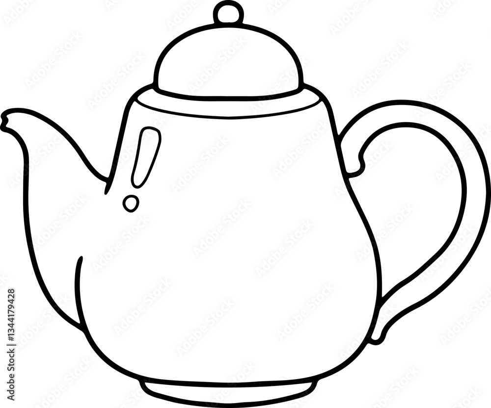 Obraz premium teapot doodle hand drawn