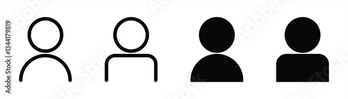 simple profil icon. user and ui icon vector illustration