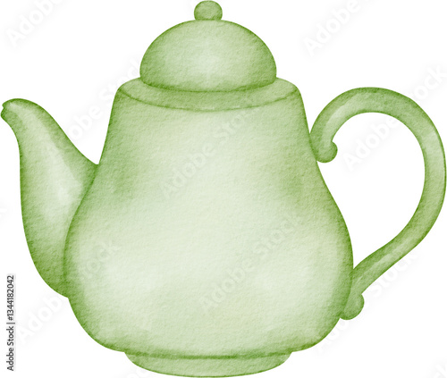 watercolor teapot