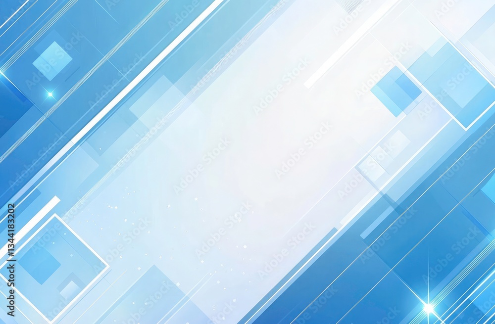 Fototapeta premium Abstract light blue geometric shapes background