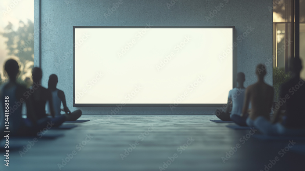 Obraz premium Blank Billboard, Yoga Studio Mockup