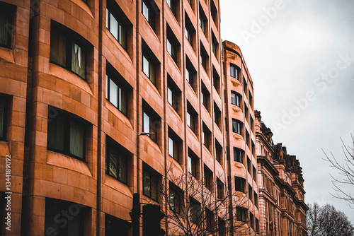 Obraz na płótnie オレンジ色の建物(ロンドン) w salonie