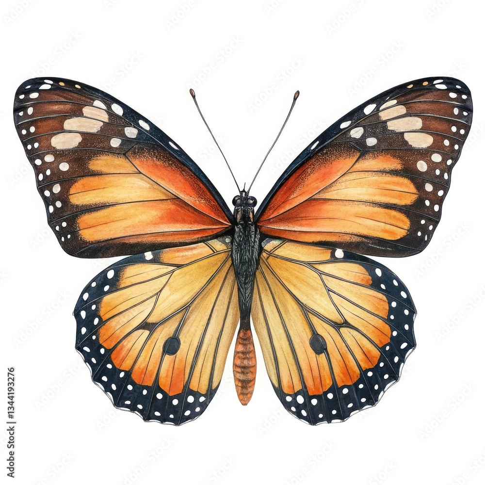 Fototapeta premium butterfly on white background
