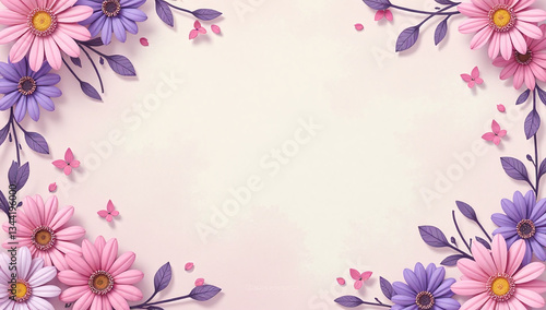 vintage inspired vector backgrounds butterfly daisy designs featuring lilac pink photo